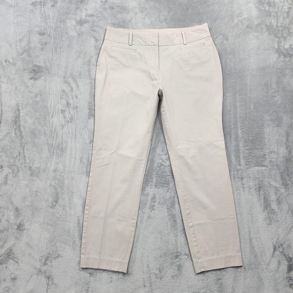 Style&co. Pants Womens 6 Beige Twill Khakis Straight Leg Stretch Casual‎ Office